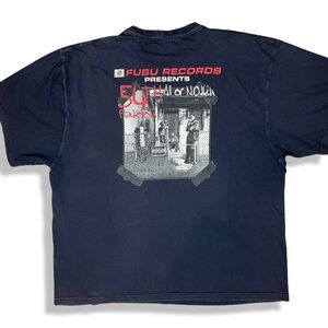 Rare Vintage Y2K FUBU Records 54th Platoon All Or Nothin Rap Tee